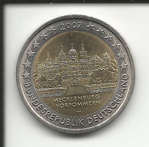 2007 Germania 2€ Meclemburgo zecca J