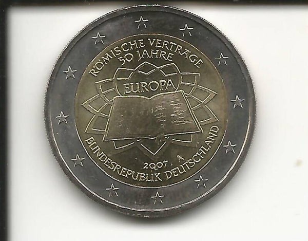 2007 Germania 2€ 50° Anniversario trattati di Roma zecca A