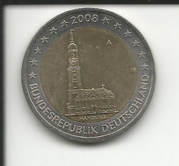 2008 Germania 2€ Cattedrale di Amburgo zecca A