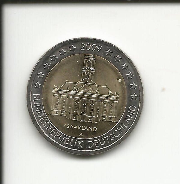 2009 Germania 2€ Saarland zecca A