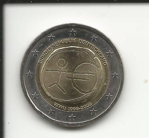 2009 Germania 2€ 10° anniversario dell' unione economica e monetaria zecca A