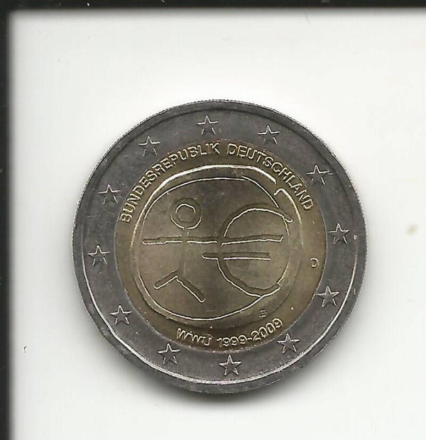 2009 Germania 2€ 10° anniversario dell' unione economica e monetaria zecca D