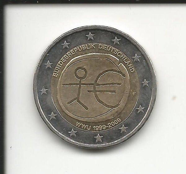 2009 Germania 2€ 10° anniversario dell' unione economica e monetaria zecca F