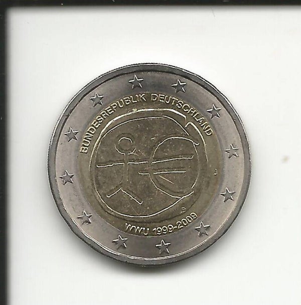 2009 Germania 2€ 10° anniversario dell' unione economica e monetaria zecca J