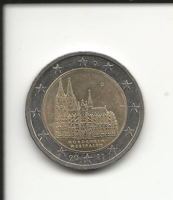 2011 Germania 2€ Duomo di Colonia zecca D