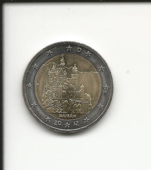 2012 Germania 2€ Castello di Neuschwanstein zecca A