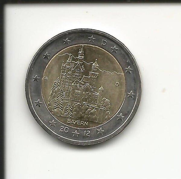 2012 Germania 2€ Castello di Neuschwanstein zecca D