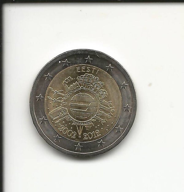 2012 Estonia 2€ 10° Anniversario dell' Euro