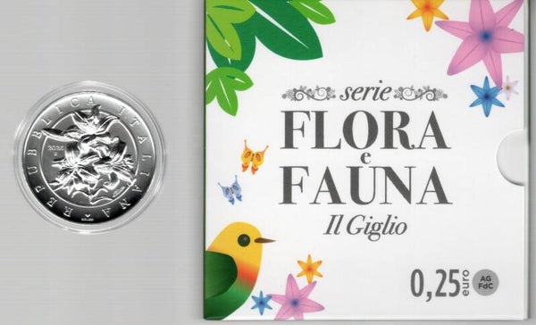 2026 Italia 0,25€ Flora e Fauna 1 oncia argento