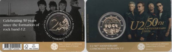 2026 Irlanda 2€ 50° anniversario degli U2