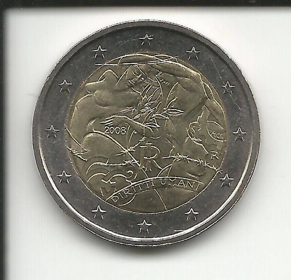 2008 Italia 2€ 60° Dichiarazione universale diritti dell' uomo
