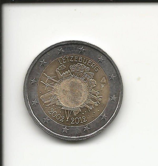 2012 Lussemburgo 2€ 10° Anniversario dell' Euro