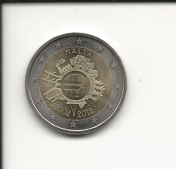 2012 Malta 2€ 10° Anniversario dell' Euro