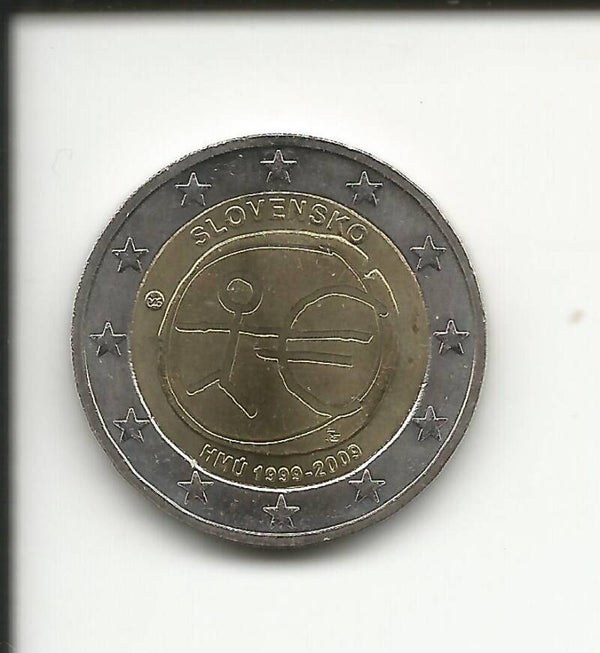 2009 Slovacchia 2€ 10° anniversario dell' unione economica e monetaria