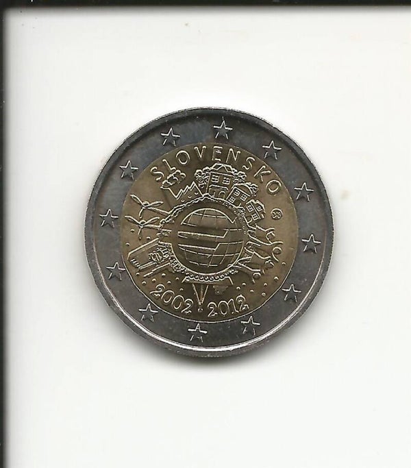 2012 Slovacchia 2€ 10° Anniversario dell' Euro