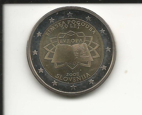 2007 Slovenia 2€ 50° Anniversario trattati di Roma