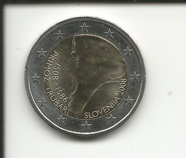 2008 Slovenia 2€ 500° Nascita Primoz Trubar