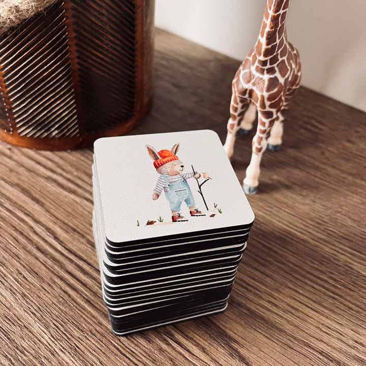 Houten memoryspel met kleurrijke illustraties