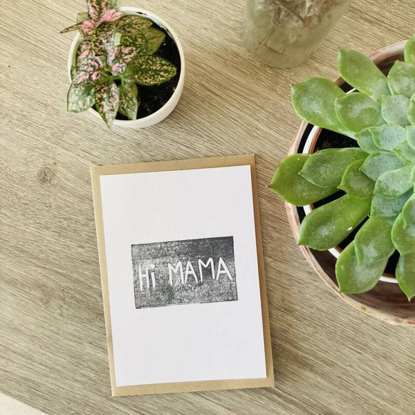 Wenskaart Hi mama!