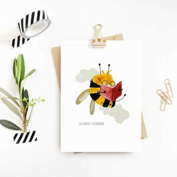 Verjaardagskaart // Hommel verjaardag