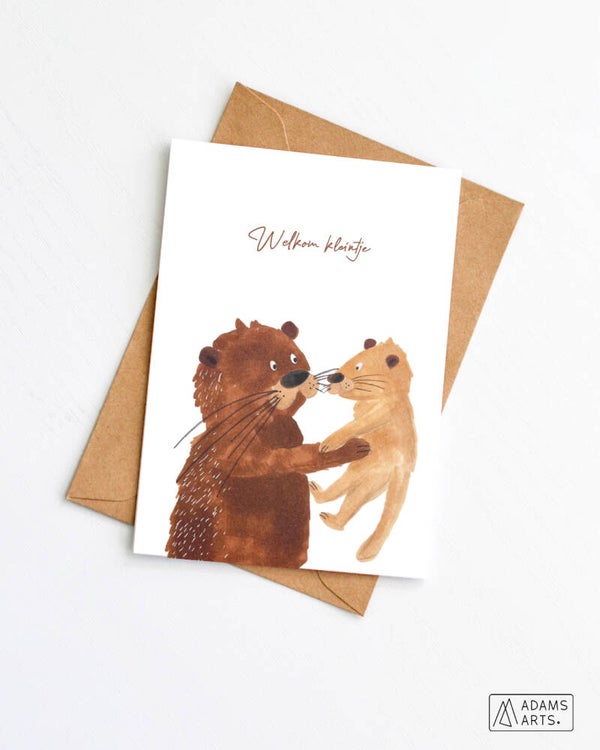 Geboortekaart // Welkom kleintje - otters