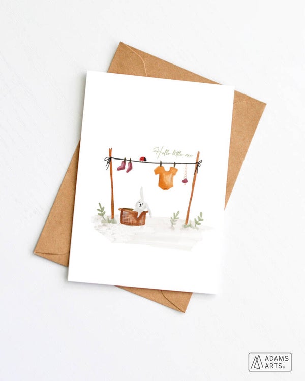 Geboortekaart // Hi little one - wasdraad