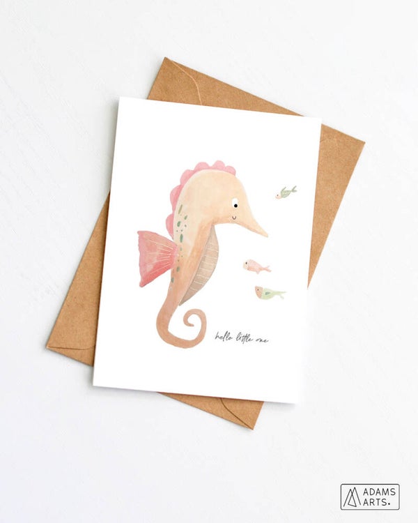 Geboortekaart // Hello little one - zeepaardje