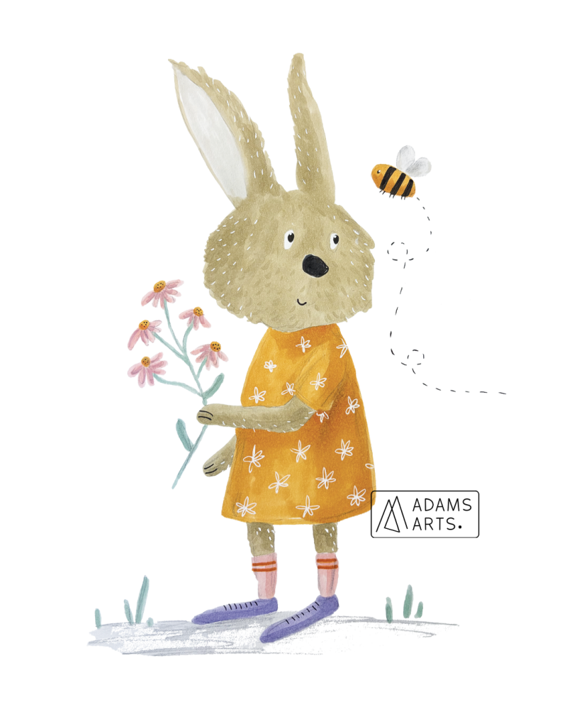 illustratie-op-maat-konijn-bloemen-zomer-annelien-adams-arts-standard.png