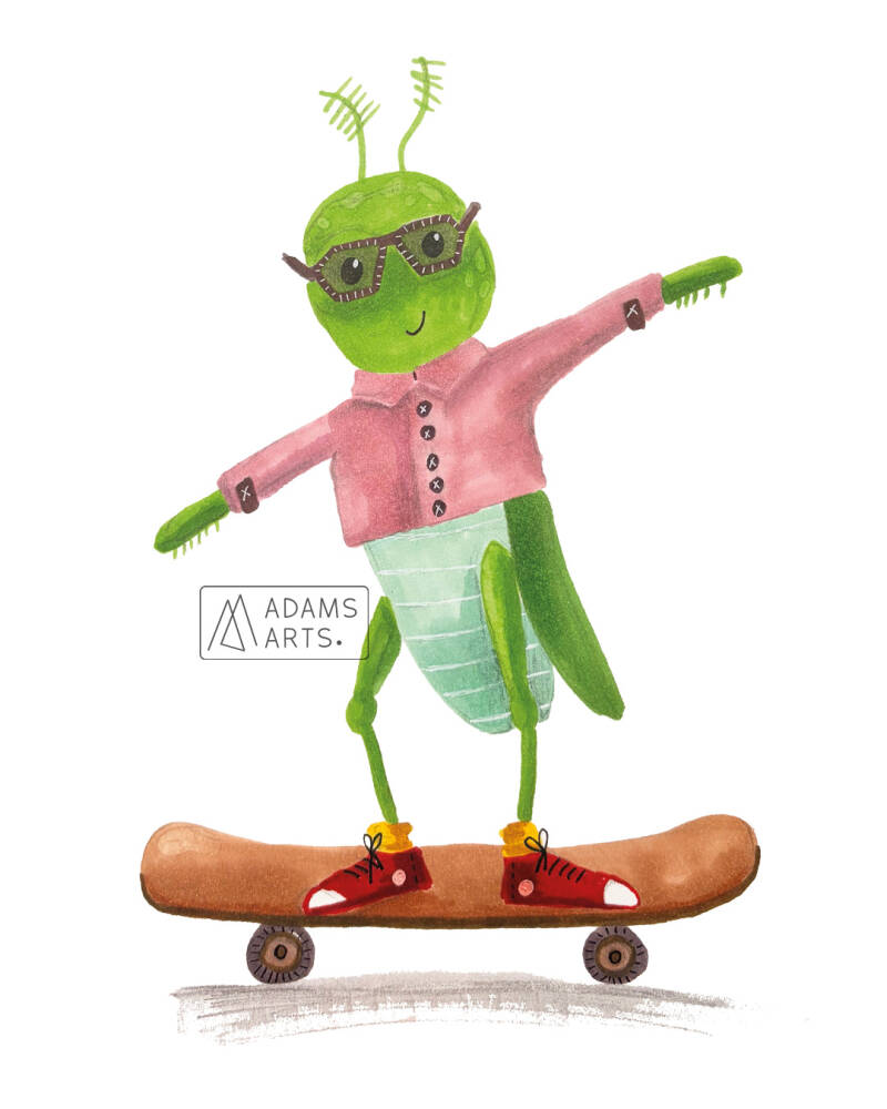 illustratie-sprinkhaan-skateboard-annelien-adams-arts-standard.jpg