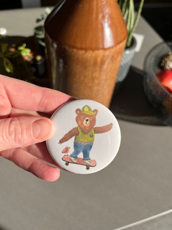 Magneet - beer op skateboard (56mm)