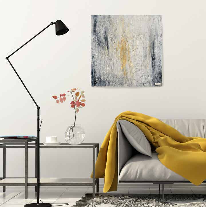 Schilderij Black & yellow