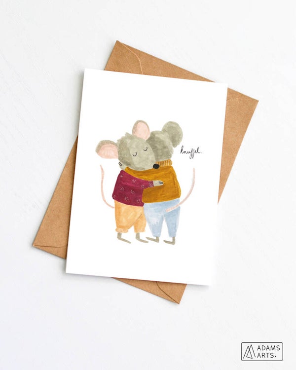 Troostkaart // Knuffel - muizen