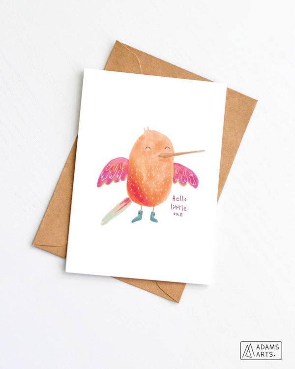 Geboortekaart // Hello little one - kolibri