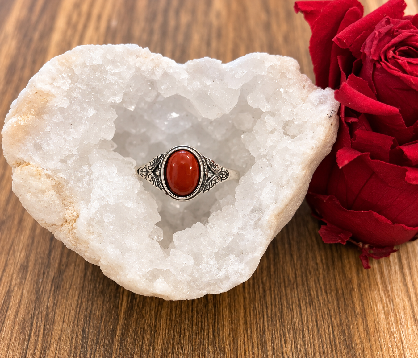 Bague en Argent & Jaspe Rouge