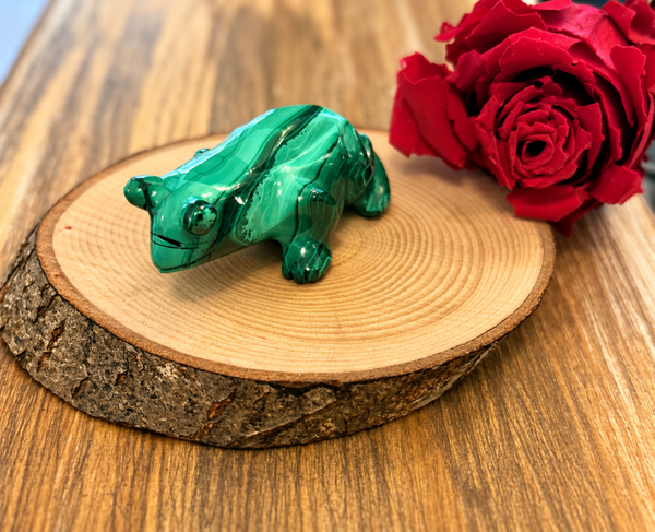 Grenouille en malachite