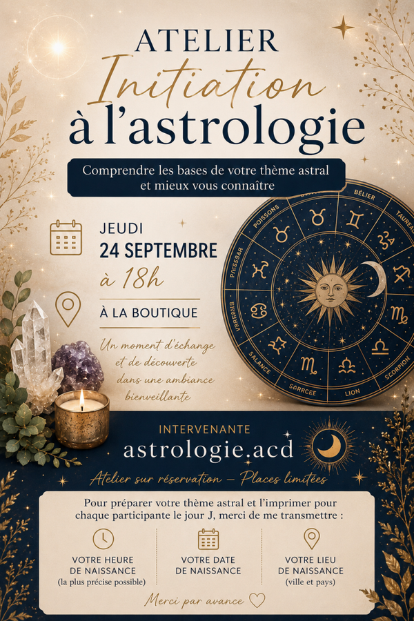 🌙 Atelier Initiation à l’Astrologie