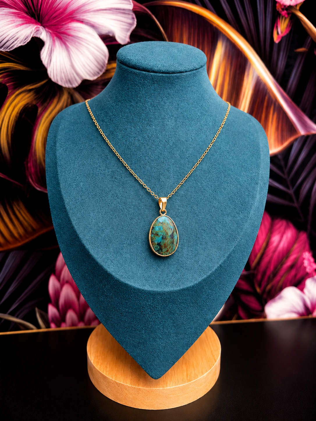 Collier en pierre turquoise
