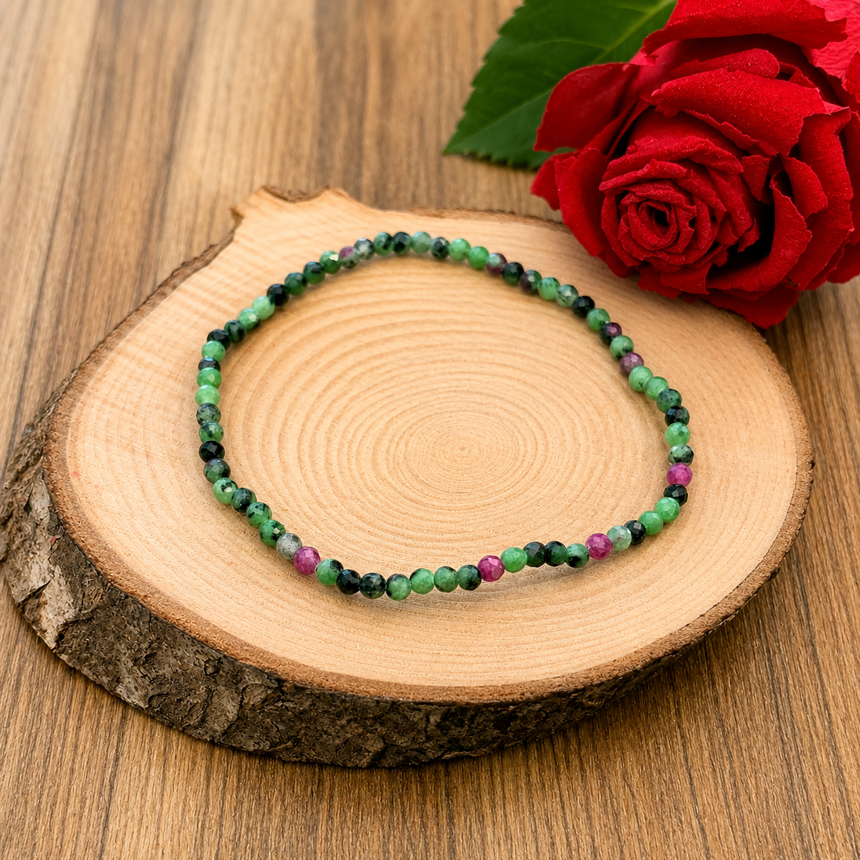 Bracelet Rubis Zoïsite 3 mm Facetté