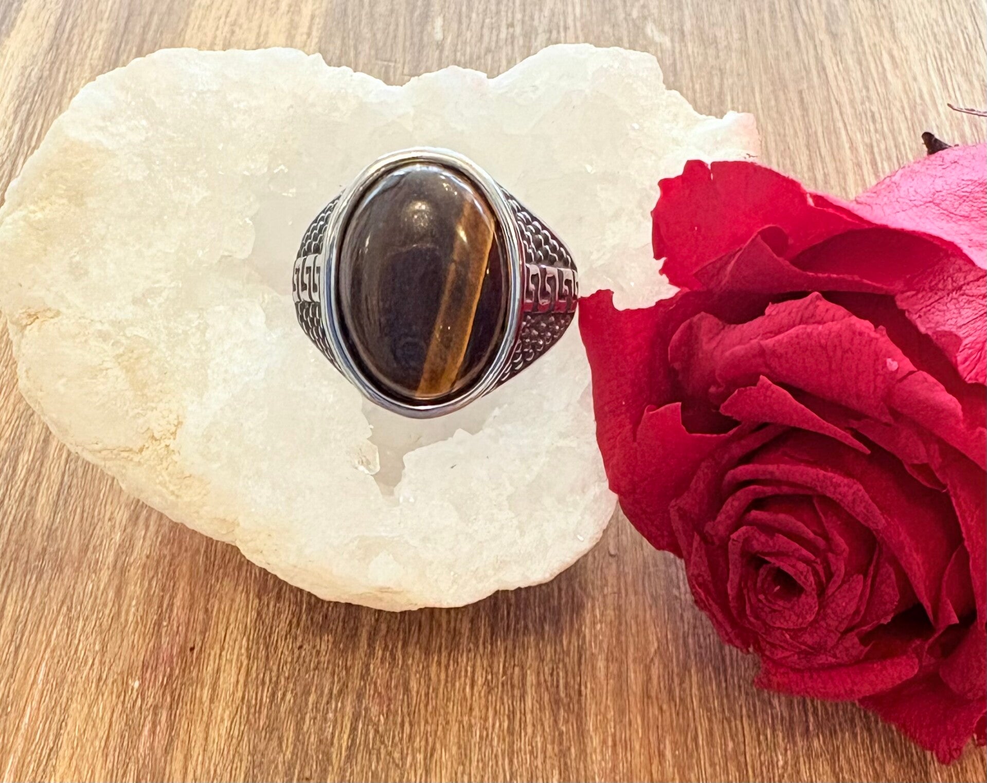 Chevalière en Argent & Œil du Tigre