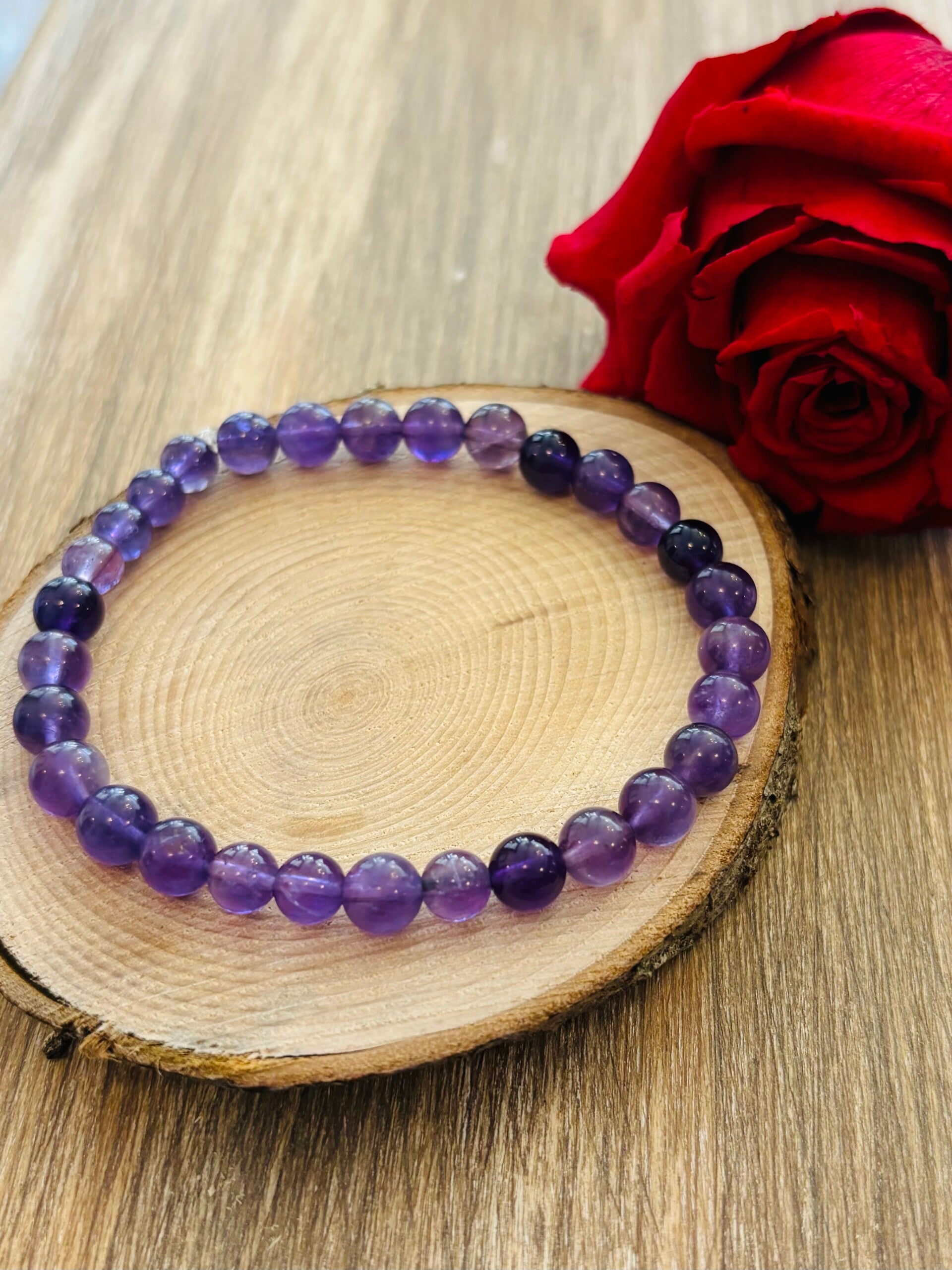 Bracelet boule  Améthyste