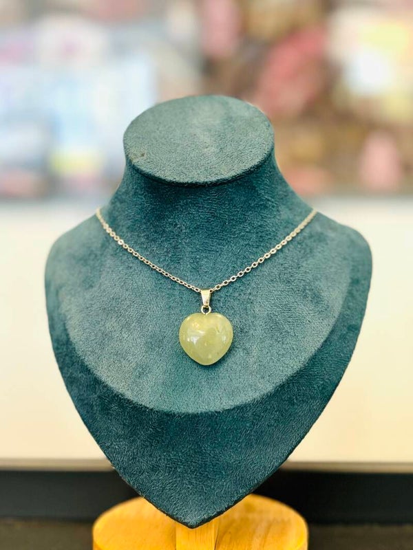 Pendentif Cœur Aventurine verte