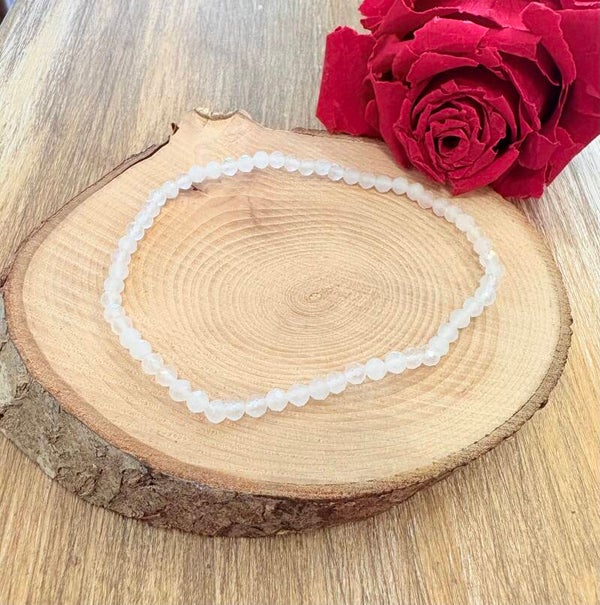 Bracelet Quartz Rose – Perles 4 mm