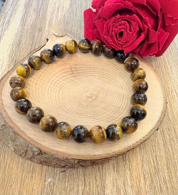Bracelet Œil du Tigre – Perles 8 mm