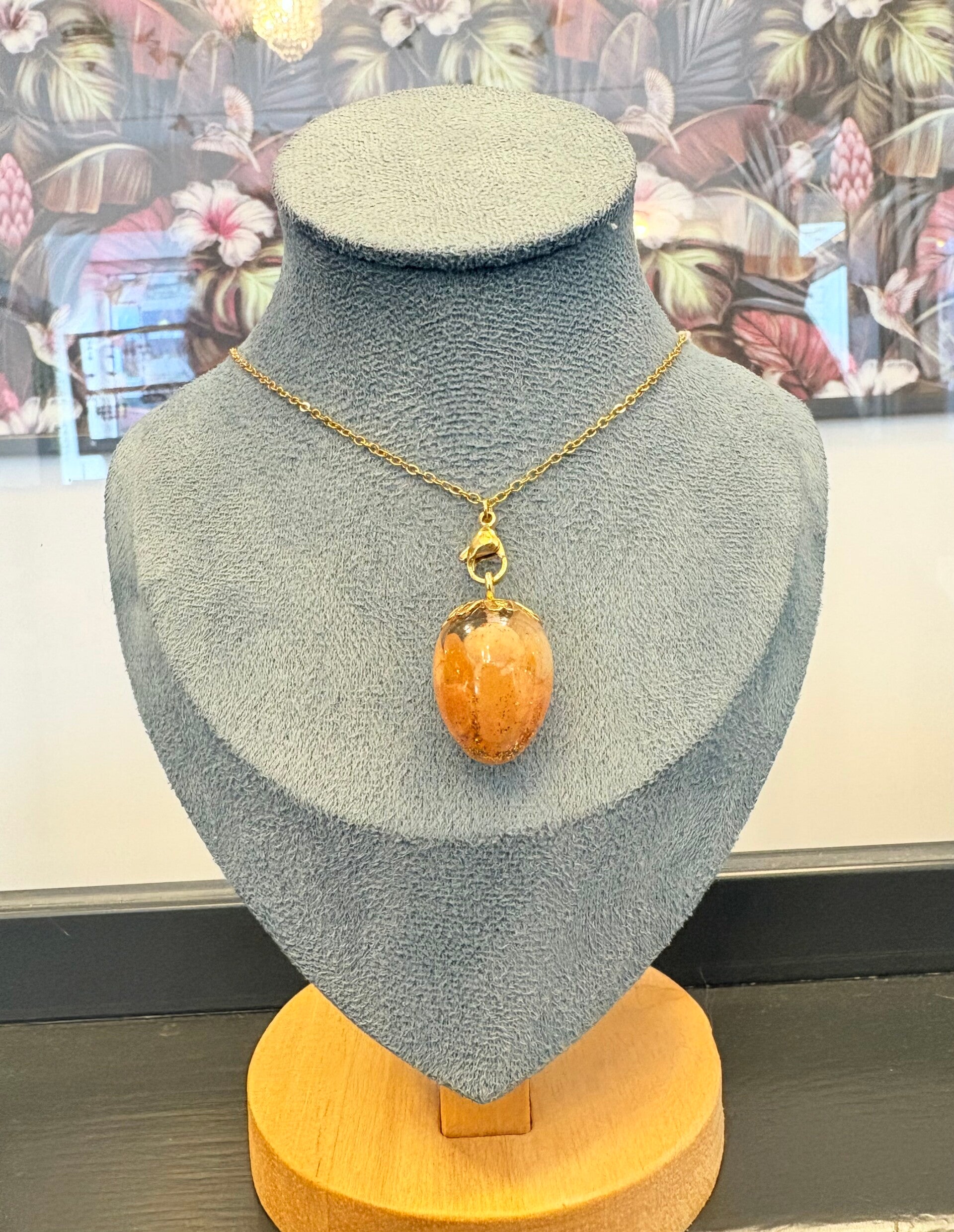 ✨ Collier Cornaline – Arbre de Vie & Pendule énergétique ✨