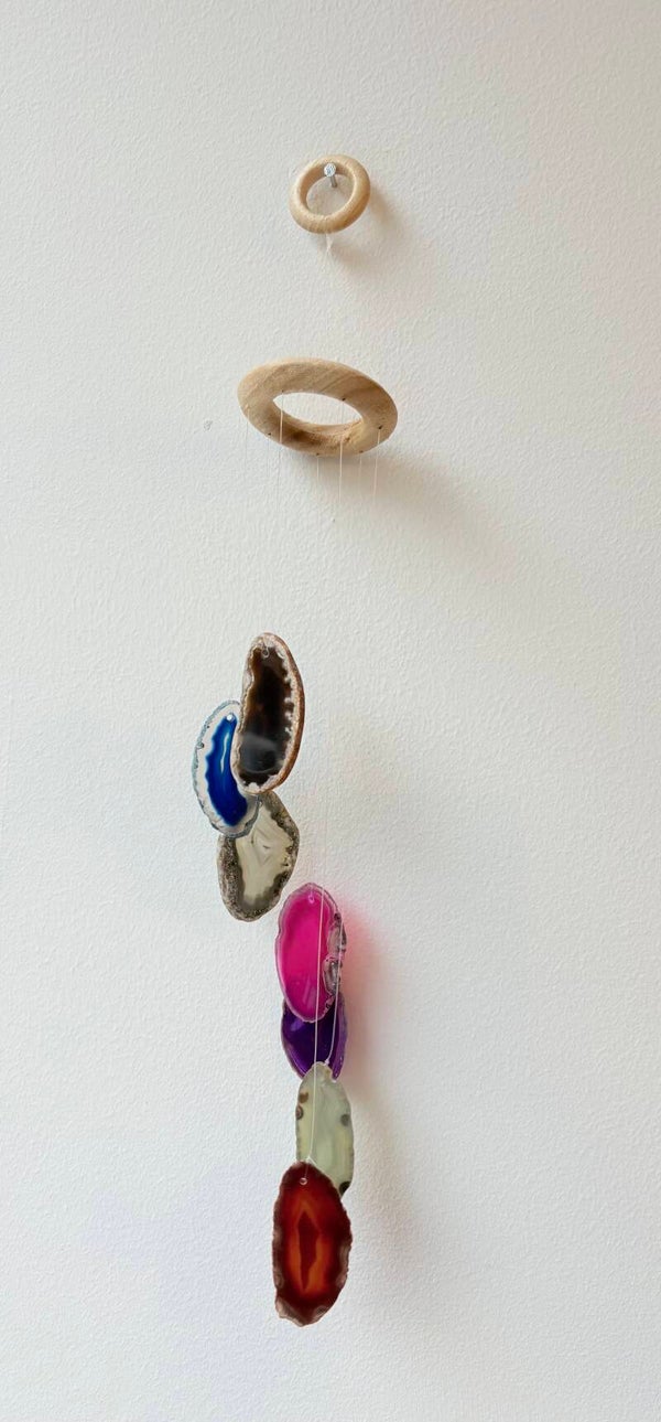 Carillon en Agates Colorées Naturelles – 45 cm