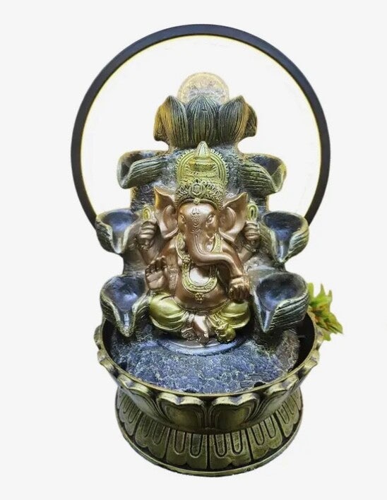 Fontaine Ganesh lumineuse – Harmonie & Abondance