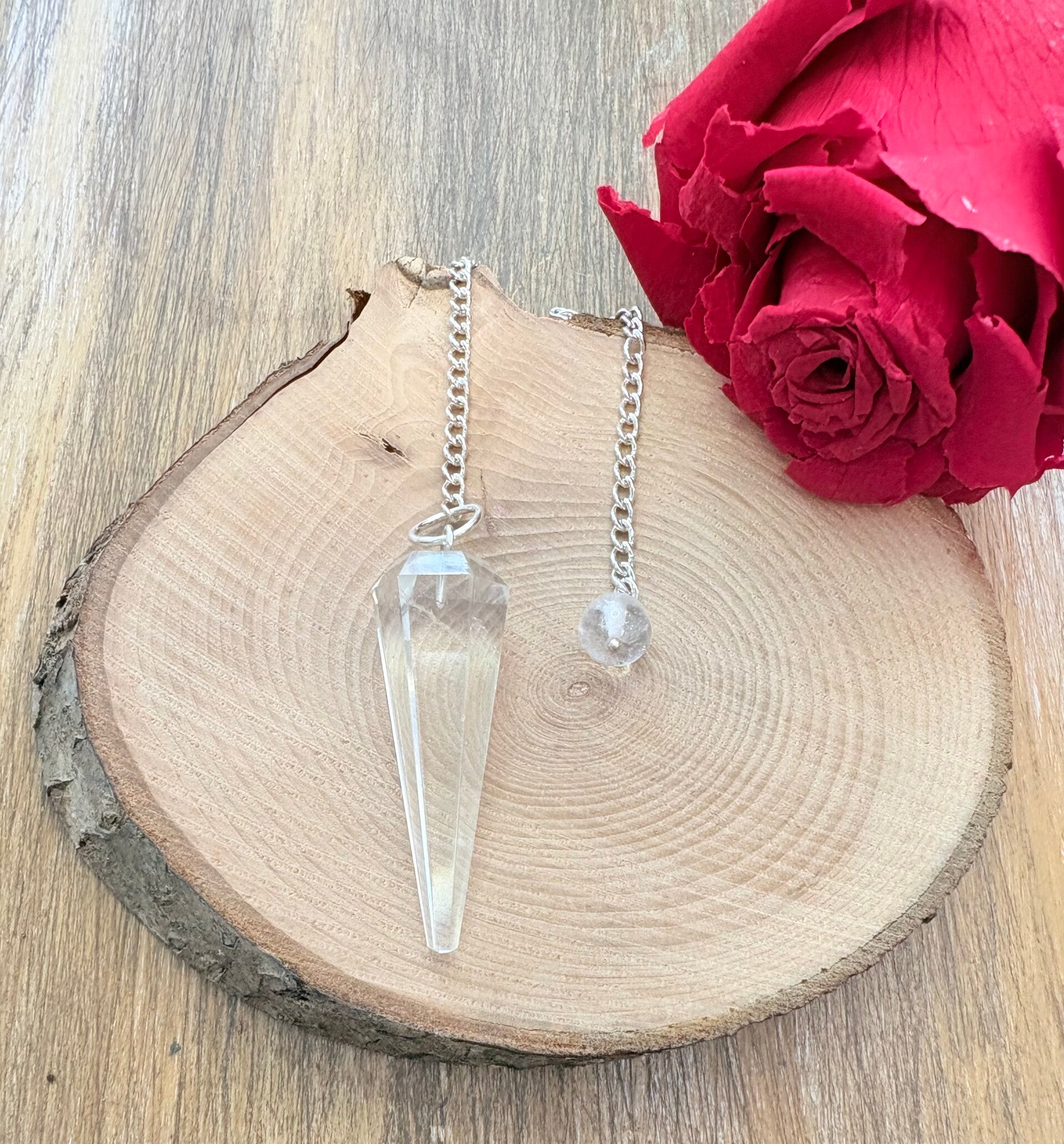 Pendule en Cristal de Roche