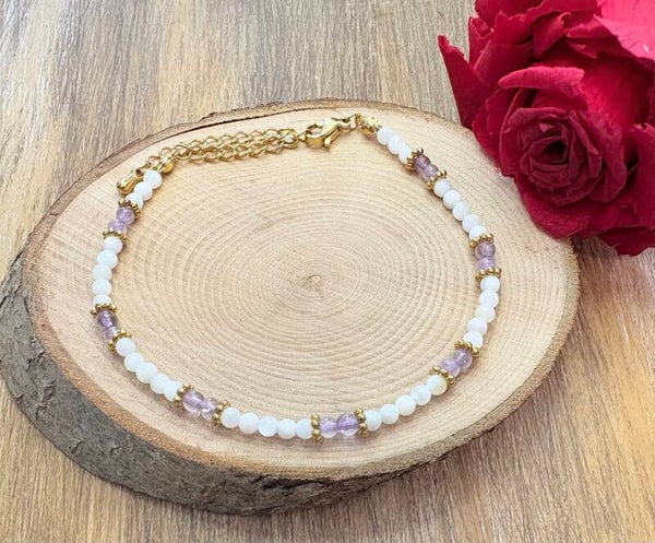 Bracelet Ancre & Améthyste
