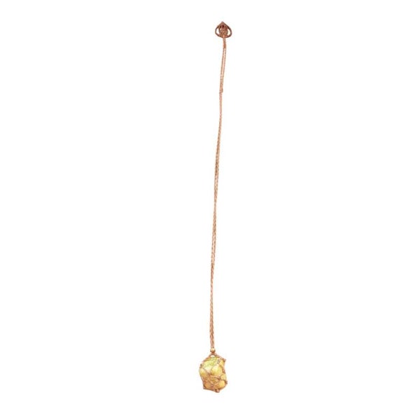 Collier en macramé Poche taille M