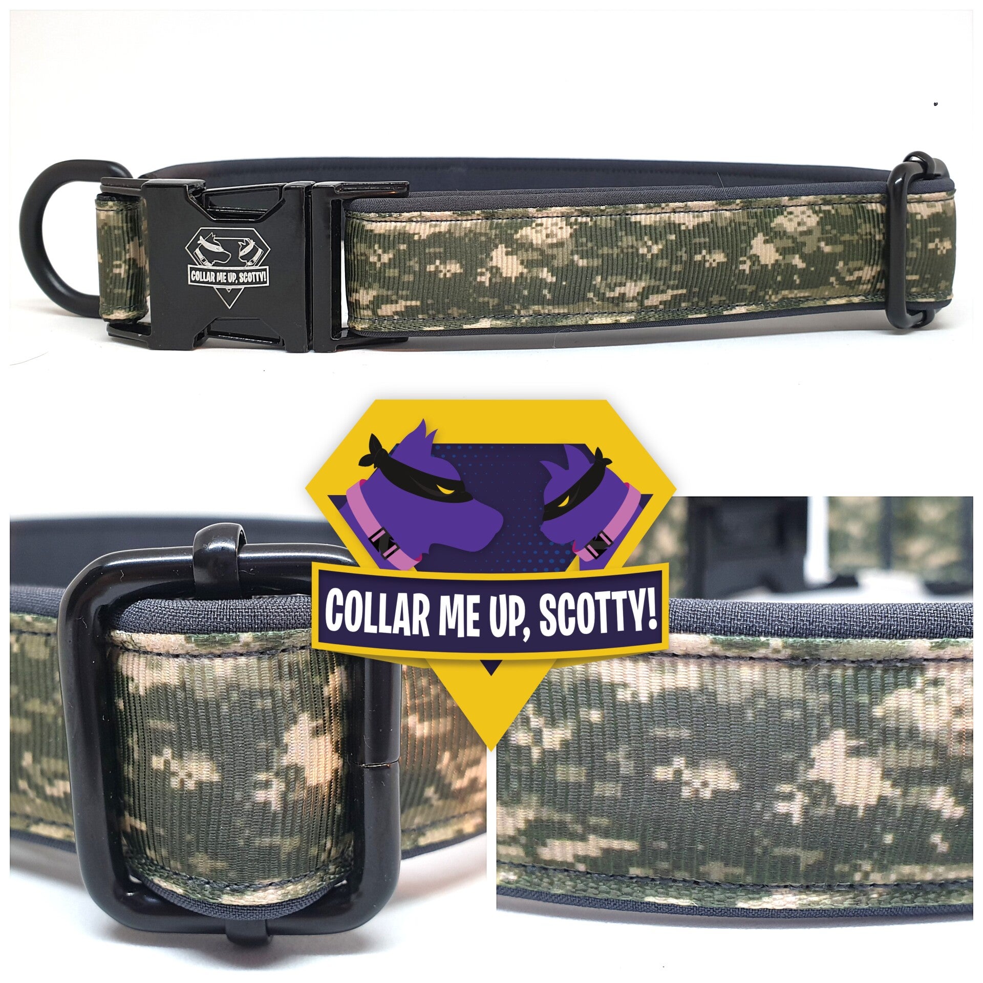 Camo grijze halsband